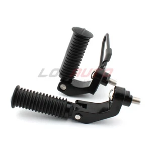 BMW R18 R 18 2020-23 estriberas de pedal de pasajero reposapiés trasero reposapiés negro CNC - Imagen 1 de 10
