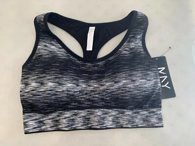 ¡NUEVO! Sujetador deportivo MARC New York Performance Space Dye Cutout, XL - negro blanco Foto 1 de 4