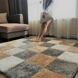 DIY Soft Plush No Slip Interlocking Shag Carpet Square - Zdjęcie 1 z 19