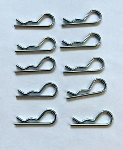 Hairpin Cotter Pins, Zinc Coated for 1/4" to 1/2" pin - 10 pack - free shipping - Picture 1 of 1