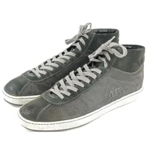 Dark Gray SANTONI for Mercedes AMG Suede High-Top Fashion Sneakers 8.5 ITALY - Picture 1 of 8