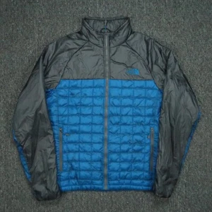 The North Face Jacket Men Medium Blue Gray Thermoball Full Zip Pockets Primaloft - Picture 1 of 12