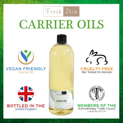 1 Litre Carrier & Vegetable Oils - Aromatherapy Massage 100% Pure Oils (1000ml) - Image 1 of 4