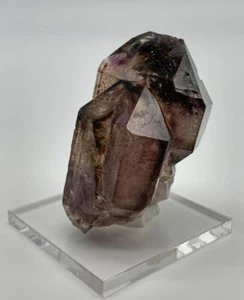 Sceptre en cristal à quartz aminé fumé de Shanghai avec œhydro et fantôme mobile (AM42) - Photo 1 sur 10