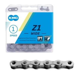 KMC Z1 Wide Single Speed Chain For BMX, Track & Fixed Gear 112 Links Silver - Picture 1 of 8