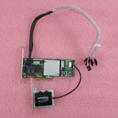 Adaptec ASR-7805Q SAS/SATA Raid Controller 1G 8 port w/ Battery, Cable & FH - Image 1 of 4