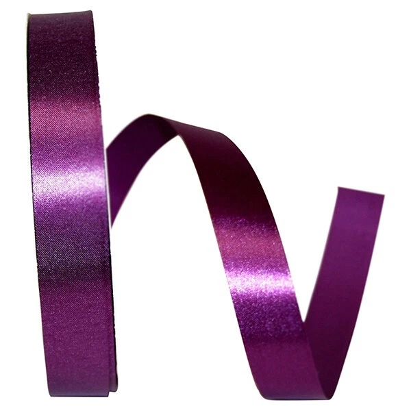 Florist Ribbons --- 7/8" x 100 yards --- Acetate-Satin --- Plum Color - Image 1 of 1