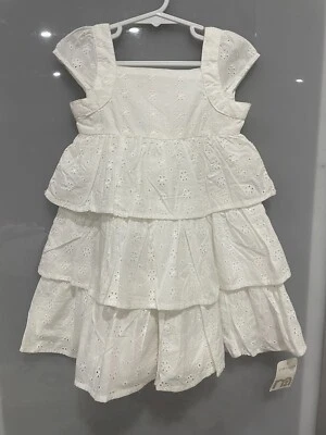 BNWT - MOTHERCARE - Baby Girl White Broderie Anglaise Dress - Size 12-18 Months - image 1 of 4
