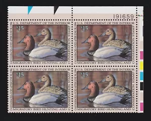 US RW60 1993 $10 Duck Stamp Mint LR Plate #191659 Block of 4 XF OG NH SCV $130 - Picture 1 of 2