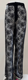 Victoria's Secret VS Archives See Through Rose Lace Sleep Pants  Black M NWT
