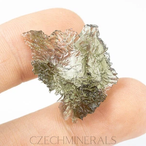 3.11g MOLDAVITE natural tektite genuine collection piece A+ certificate #RM555 - Picture 1 of 6