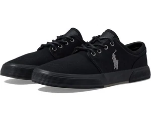 Polo Ralph Lauren Herren Faxon Niedrig Schwarz Canvas Turnschuhe 2311 Größe 8,5 M - Bild 1 von 6