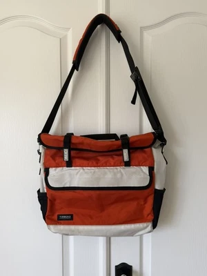TIMBUK 2 Personalizado Roll Top Mensajero Blanco/Naranja/Negro Personalizado Raro Foto 1 de 4