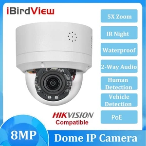 Hikvision Compatible 4K 8MP PTZ 5X Zoom IP Camera IR MIC & Speaker POE Outdoor - Picture 1 of 18