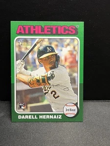 2024 Topps Heritage High Number #670 Darell Hernaiz Green Border Athletics RC - Picture 1 of 2