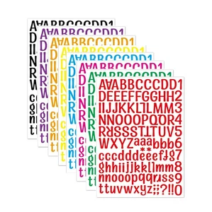 8 Hojas Pegatinas Alfabeto Grandes 1008 Letras Pegatinas 1 Pulgada Vinilo Autoadhesivo - Imagen 1 de 3