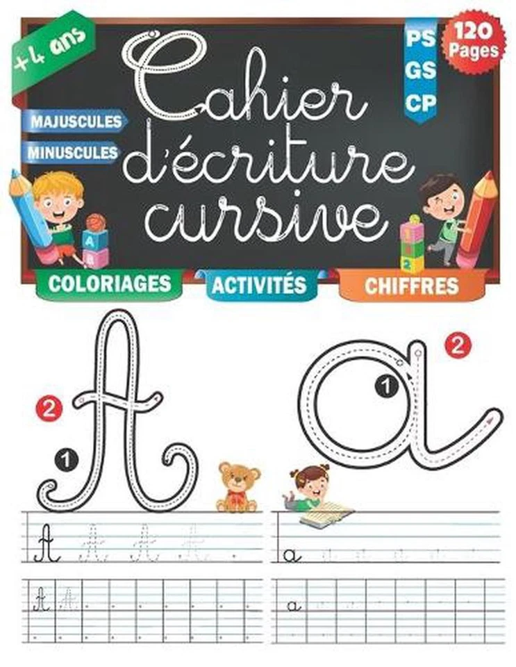 Cahier d'Ecriture Cursive: Apprendre ? Former des lettres Cursives, Cahier d'?cr - Image 1 of 1