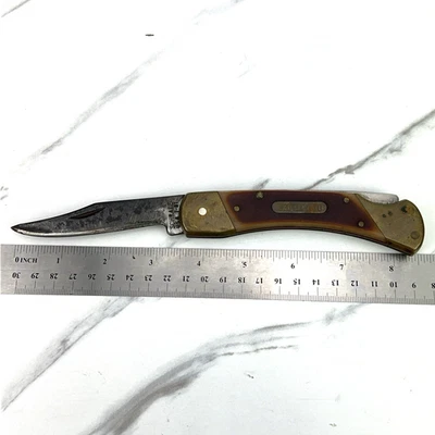 Navaja de Bolsillo Plegable Schrade Old Timer EE. UU. 70T Oso Cueva Latón Bloqueo Foto 1 de 4