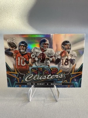 2024 Topps Cósmico Cromo Star Clusters Manning, Elway, Nix #SCL-2 (RC) Foto 1 de 2
