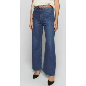 Jeans donna Reformation Thea vita alta gamba larga taglia 25 blu - Foto 1 di 10