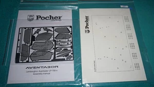 Pocher Lamborghini Aventador LP 700-4 1/8 Instructions Photoetch Mouldings. - Picture 1 of 1