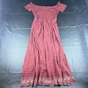 Maxi Vestido Roxy Malva Hombro Descubierto - Imagen 1 de 6
