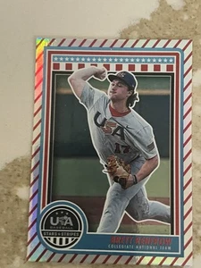 Brett Renfrow 2025 Stars & Stripes USA Baseball Stripes Prizm Parallel #96 - Bild 1 von 2