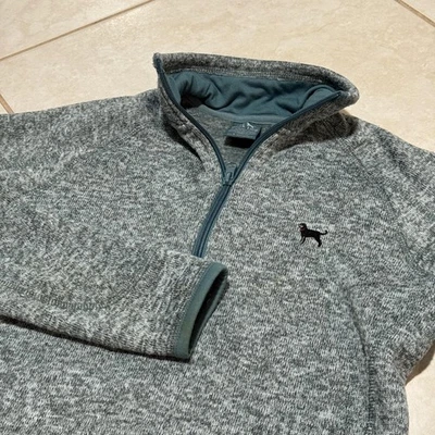 Suéter Pullover The Black Dog Cuarto Cremallera Mujer XS Gris Brezo Polar Logo Foto 1 de 4