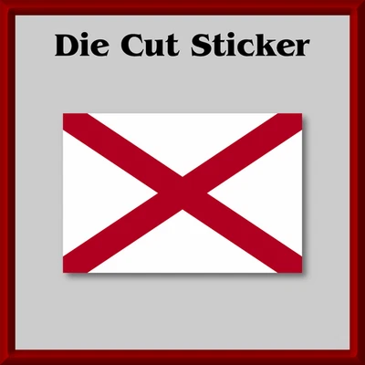 Alabama Flag Sticker - Waterproof, Die-Cut, Printed Vinyl Decal for Laptops - Image 1 of 3