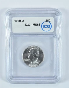 1960-D Washington Quarter MS66 ICG *0247 - Picture 1 of 5
