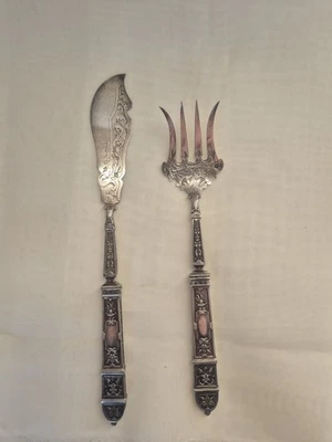 Rare Couvert A Poisson En Argent XIXe - Photo 1/4