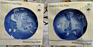 SET 2 BING GRONDAHL COPENHAGEN OR ROYAL COPENHAGEN CHILDREN PLATE 1988 ,1986 - Picture 1 of 16