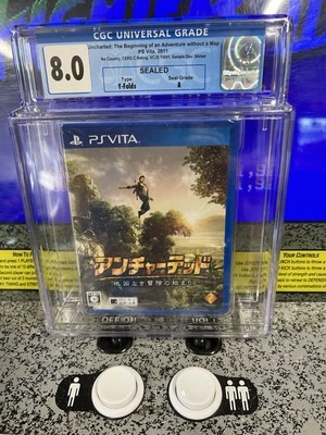 2011 PS Vita Uncharted Golden Abyss Graded CGC 8.0 A Sealed - Rare JP Promo Copy - Image 1 of 4