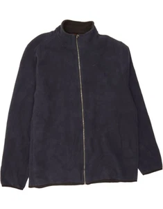 IZOD Mens Fleece Jacket UK 40 Large Navy Blue Polyester MD09 - Picture 1 of 3