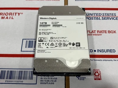 WD DC HC550 16TB 7.2K RPM SATA 6Gb/s 3.5" HDD WUH721816ALE6L4 / 100% HEALTH - Image 1 of 4