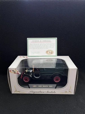 Vtg Signature Models 1:32 Die-Cast 1920 White Van W Certificate Of Authenticity - Image 1 of 4