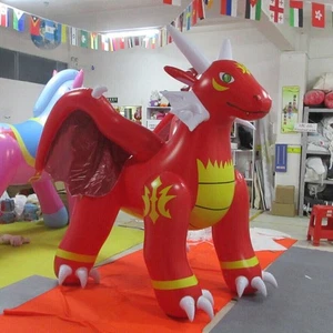 PVC0.4MM Inflatable Red Drago Size 6.56ft hight Pet Animal Customized Outdoor - Picture 1 of 5