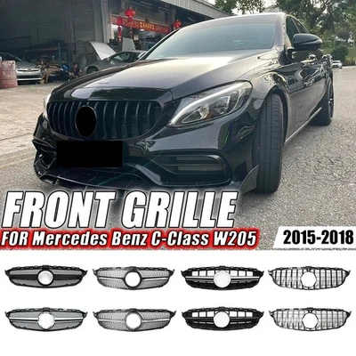Front Bumper Grille for Mercedes Benz C-Class W205 2015-2018 C180 C200 C250 C300 — 第 1/4 张图片