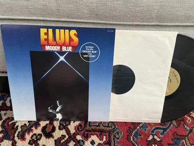 ELVIS PRESLEY LP AFL1-2428 MOODY BLUE TAN LABEL, BLACK VINYL CANADA NM Foto 1 de 2