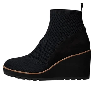 NWOT Eileen Fisher Quill Stretch Black Booties – Sz 10 - Picture 1 of 10