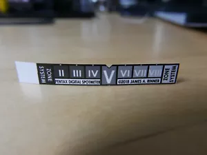 Pentax Digital Spotmeter Zone System Scale VI, Water-Proof Vinyl, Pre-Cut - Picture 1 of 6