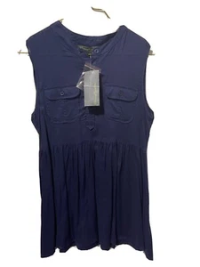 Mothercare Blue Sleevelles Maternity Tunic Size 10 Bnwt RRP £24 - Picture 1 of 7