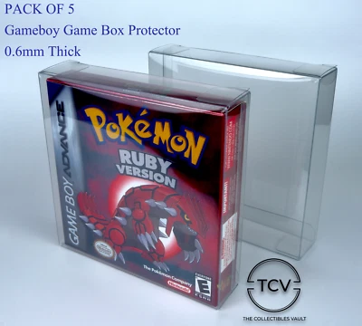 GBA GBC Gameboy Game Box Protector Case 5-Pack (0.6mm Thick Strong Plastic) - Image 1 of 4