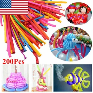 200x Colorful Long Balloon Twisting Animal Balloons For Party Birthday Christmas - Picture 1 of 11