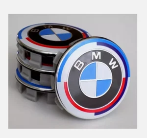 4x 68mm for BMW hub cap 50 years M wheel hub cover new 36136783536 2024++ - Picture 1 of 5