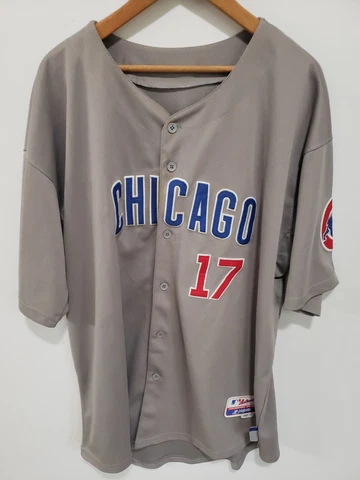 Majestic Cool Base Chicago Cubs Kris Bryant Baseball Gray Jersey Button Cover