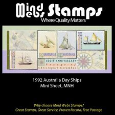 #MS22 Australian Decimal Mini Sheets 1992 45c, $1.05, $1.20 Australia Day Ships 