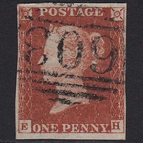 O48_14 GB QV 1841 1d RED-BROWN PLATE 42 SG8-B1(1) EH FU OXFORD 603 Cover
