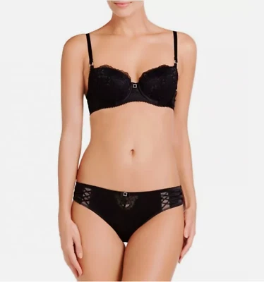 Sujetador/panty balconet CHLOE ABIGAIL Pleasure State etiqueta blanca nuevo con etiquetas, 36C/M negro Foto 1 de 3