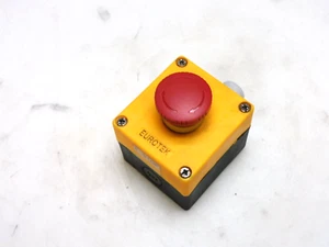 EUROTEK E-STOP EMERGENGY STOP BUTTON GEHÄUSE STATION MIT TEND ROTER PILZ TOP - Bild 1 von 3